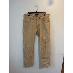 Jordache Mens Tan Jeans 33x30 Straight Leg 100% Cotton 07-1115-FW